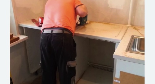 Сборка кухонного гарнитура. Полежаевская